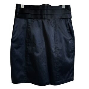 Silence + Noise Mini Skirt High Waist Pockets Party‎ Cocktail Black Size 0